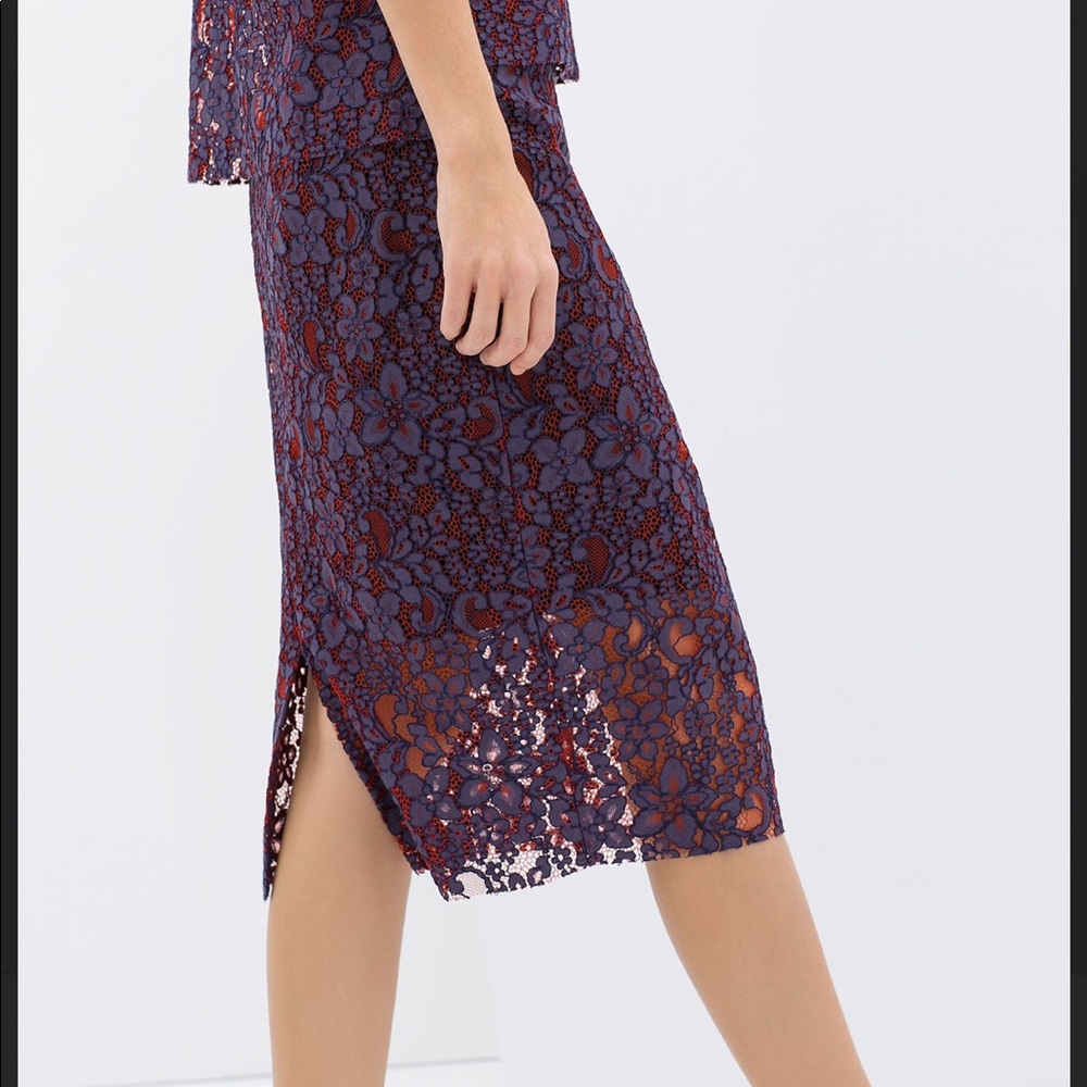 Zara Lace Skirt - Picture 2 of 9